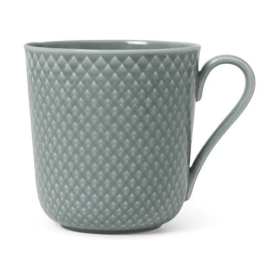 Lyngby Porcelæn - Rhombe Earth Mug With Handle 39 cl - Moss / Home and Kitchen Κουζίνα Σπίτι & Κουζίνα