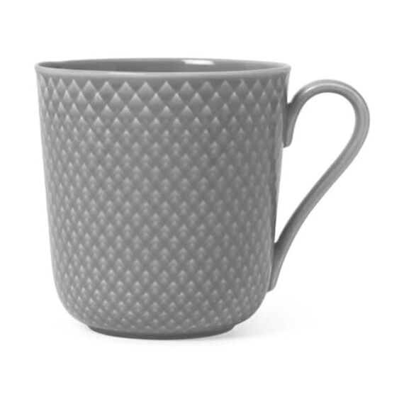 Lyngby Porcelæn - Rhombe Earth Mug With Handle 39 cl - Slate / Home and Kitchen Κουζίνα Σπίτι & Κουζίνα