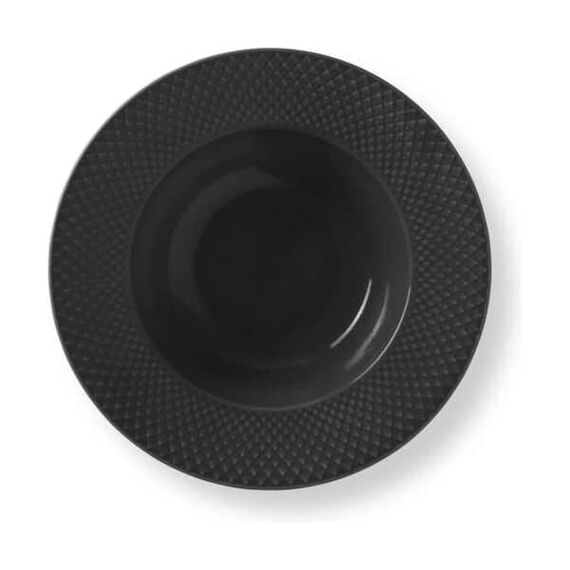 Lyngby Porcelæn - Rhombe Earth Soup Plate 24.5cm - Slate / Home and Kitchen Kitchen Home & Kitchen