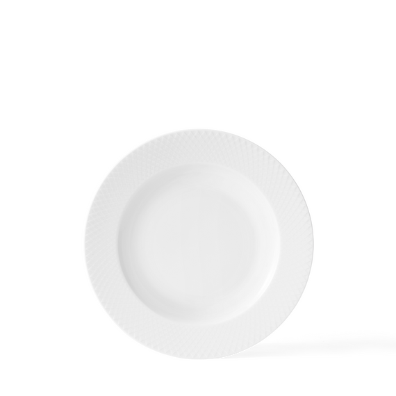 Lyngby Porcelæn - Rhombe White Soup Plate - 23 cm / Home and Kitchen Κουζίνα Σπίτι & Κουζίνα