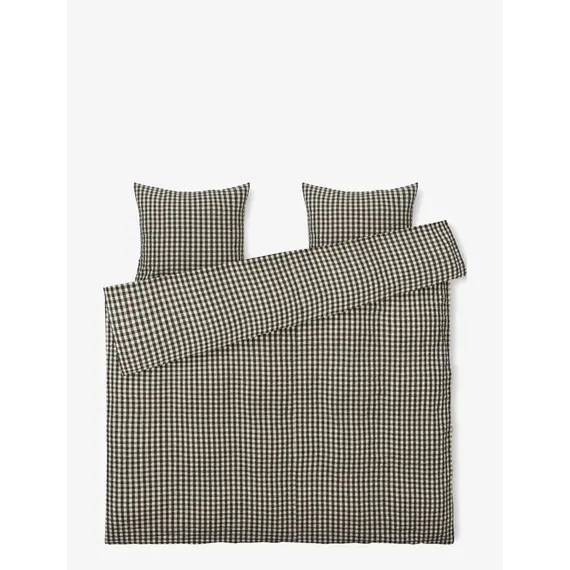 Juna - Bæk&Bølge Bed Linen 200x220 cm - Black & Sand / Home and Kitchen Bedding Home & Kitchen