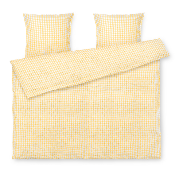 Juna - Bæk&Bølge Bed Linen 200x220 cm - Yellow & White / Home and Kitchen Bedding Home & Kitchen