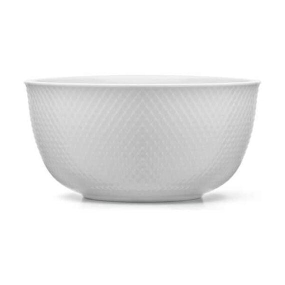 Lyngby Porcelæn - Rhombe White Serving Bowl - 22 cm / Home and Kitchen Kitchen Home & Kitchen