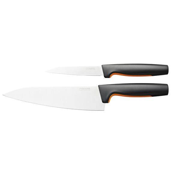 Fiskars - FunctionalForm Knife Set of 2 Pieces - Large Cook’s Knife and Paring Knife / Home and Kitchen Kitchen Home & Kitchen