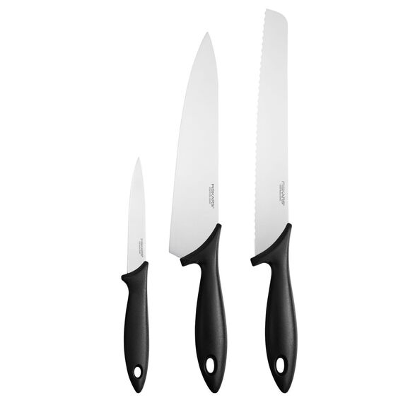 Fiskars - Essential Starter Set - 3 Pieces - Bread Knife, Chef's Knife & Vegetable Knife / Home and Kitchen Κουζίνα Σπίτι & Κουζίνα