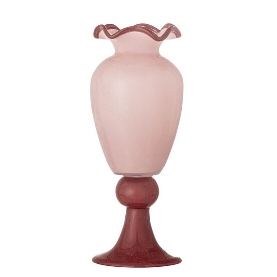 Bloomingville - Frills Vase - Rose - Glass / Home and Kitchen Decor Home & Kitchen