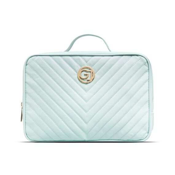 Gillian Jones - 2-Room Traincase - Ocean - Quilted nylon / Beauty Accessories Woman Care