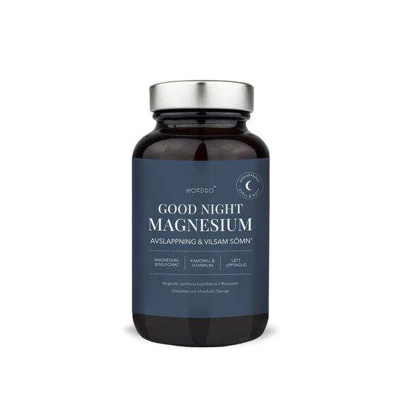 NORDBO - Good Night Magnesium Vegan 90 Capsules / Health and Personal Care Βιταμίνες & Μεταλλικά Στοιχεία Προσωπική Φροντίδα