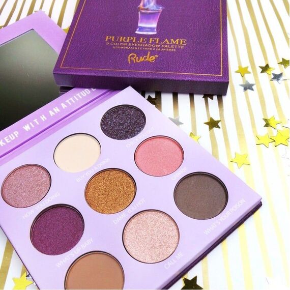 Rude Cosmetics - Cocktail Party 9 Eyeshadow Palette 11,25 gr. - Purple Flame / Beauty Eyes Makeup