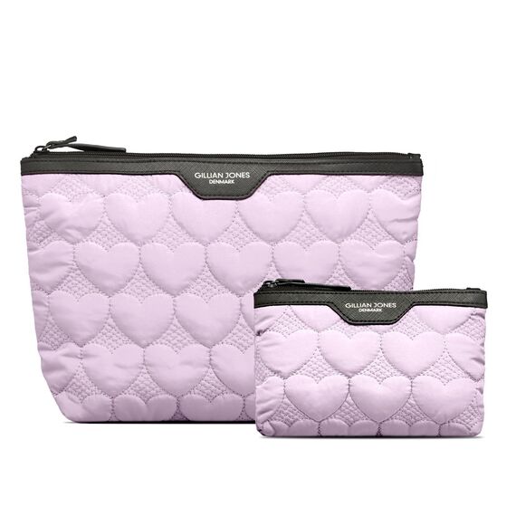 Gillian Jones - Urban Travel 2-piece set - Purple hearts - Lilla / Luggage and Travel Gear Αταξινόμητα (Βαλίτσες & Τσάντες) Βαλίτσες & Τσάντες
