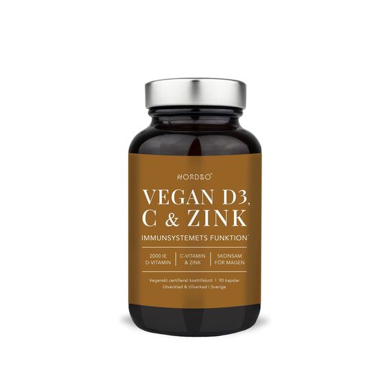 NORDBO - D3, C & Zink Vegan 90 Capsules / Health and Personal Care Βιταμίνες & Μεταλλικά Στοιχεία Προσωπική Φροντίδα