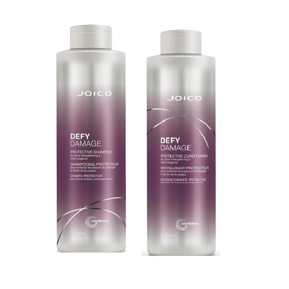 Joico - Defy Damage Protective Shampoo 1000 ml + Joico - Defy Damage Protective Conditioner 1000 ml / Beauty Shampoo Hair Care