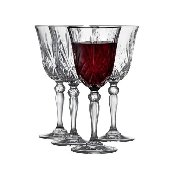 Lyngby Glas - Crystal Melodia Red Wine Glass - 27 cl - Set of 4 / Home and Kitchen Κουζίνα Σπίτι & Κουζίνα