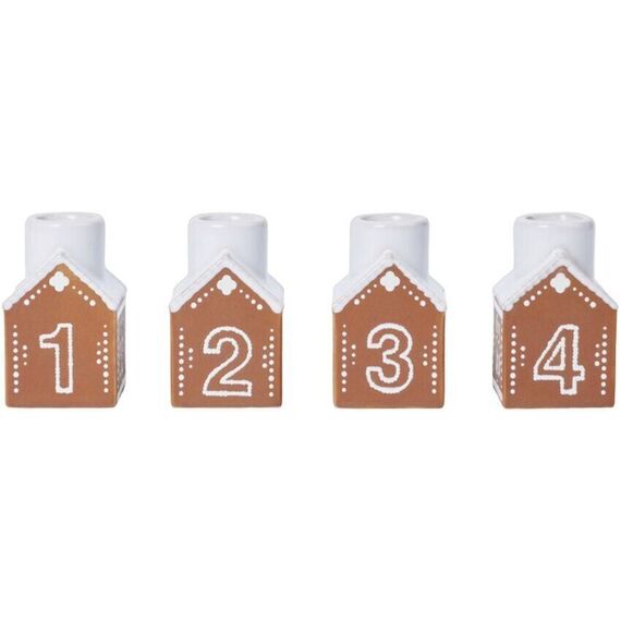 Kähler - Gingerbread Advent Candle Holder - H7.5 cm / Home and Kitchen Διακόσμηση Σπίτι & Κουζίνα