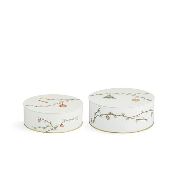 Kähler - Hammershøi Christmas Storage Box 2 stk. - Ø20 + Ø22 cm / Home and Kitchen Αποθήκευση Σπίτι & Κουζίνα