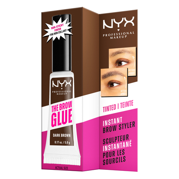 NYX Professional Makeup - The Brow Glue Instant Styler - Dark Brown / Beauty Πρόσωπο Μακιγιάζ