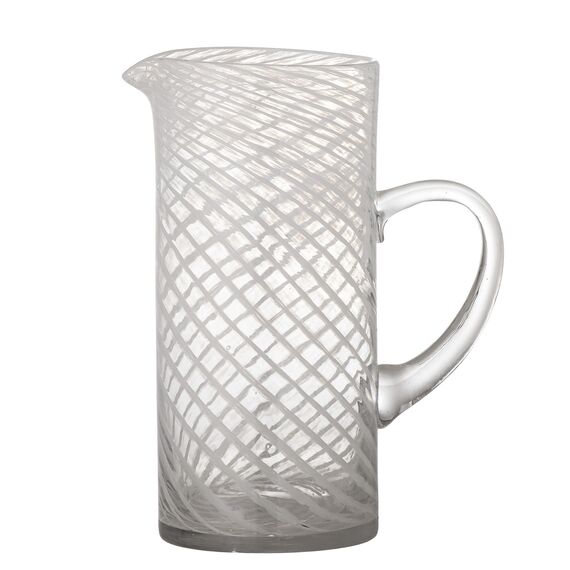 Bloomingville - Sakhi Jug - White - Glass / Home and Kitchen Κουζίνα Σπίτι & Κουζίνα