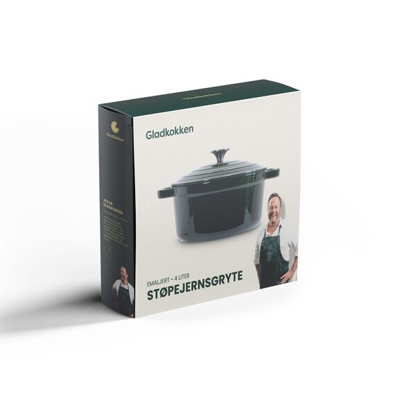 Gladkokken - Cast iron casserole with lid - Deep bottle green - Ø24 cm / Home and Kitchen Κουζίνα Σπίτι & Κουζίνα