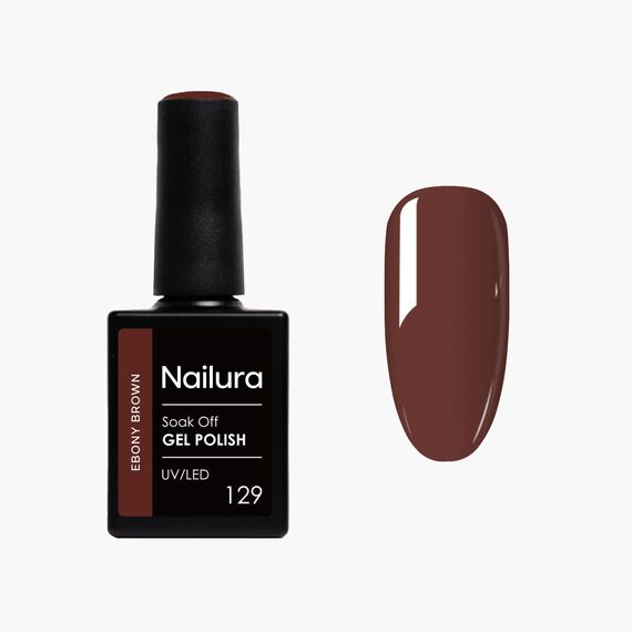 Nailura - Gel Polish 129 - Ebony Brown - 10 ml / Beauty Nails Makeup