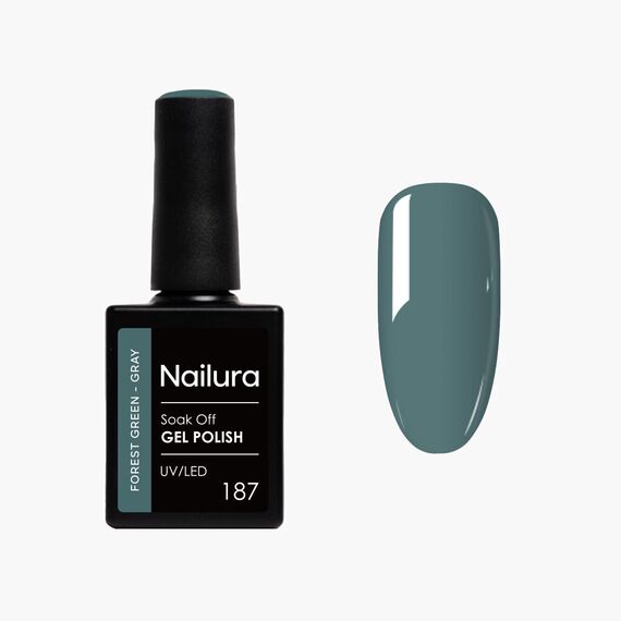 Nailura - Gel Polish 187 - Forest Green Gray - 10 ml / Beauty Nails Makeup