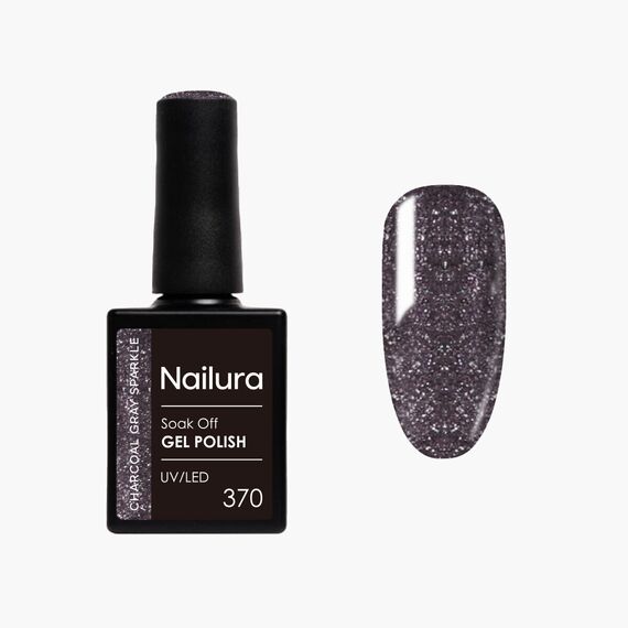 Nailura - Gel Polish 370 - Charcoal Gray Sparkle - 10 ml / Beauty Νύχια Μακιγιάζ