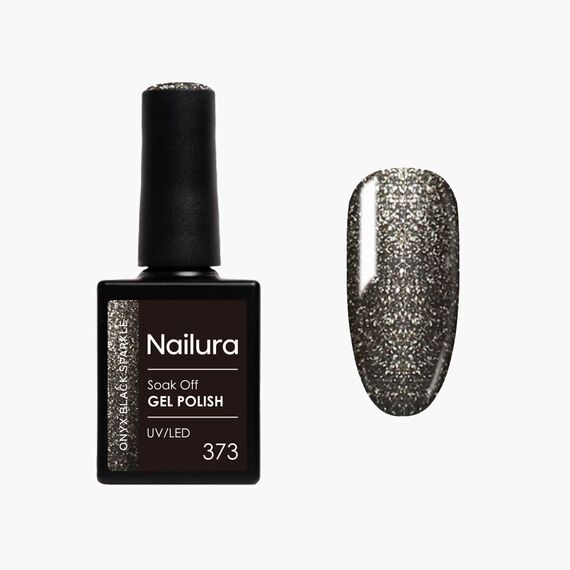 Nailura - Gel Polish 373 - Onyx Black Sparkle - 10 ml / Beauty Νύχια Μακιγιάζ
