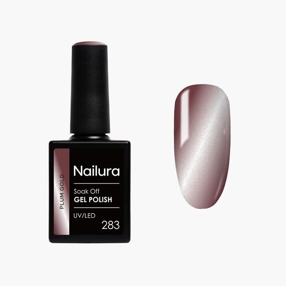 Nailura - Gel Polish 283 - Plum Gold - 10 ml / Beauty Nails Makeup
