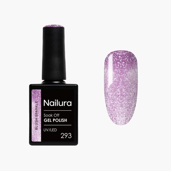 Nailura - Gel Polish 293 Blush Sparkle - Soft, Light Pink with a Whisper of Purple - 10 ml / Beauty Nails Makeup