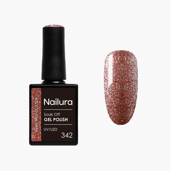 Nailura - Gel Polish 342 - Ruby Red Glitter - 10 ml / Beauty Νύχια Μακιγιάζ