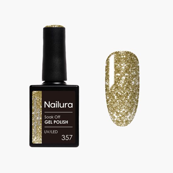 Nailura - Gel Polish 357 - Champagne Bronze Shimmer - 10 ml / Beauty Nails Makeup
