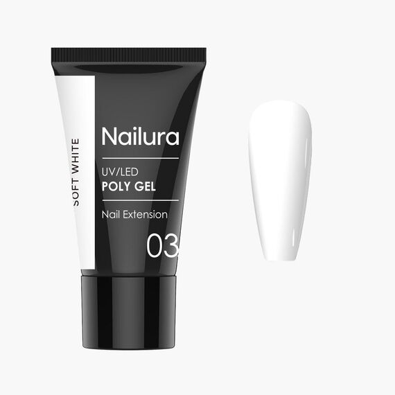 Nailura - Poly Gel 3 - Soft White - 30 ml / Beauty Νύχια Μακιγιάζ