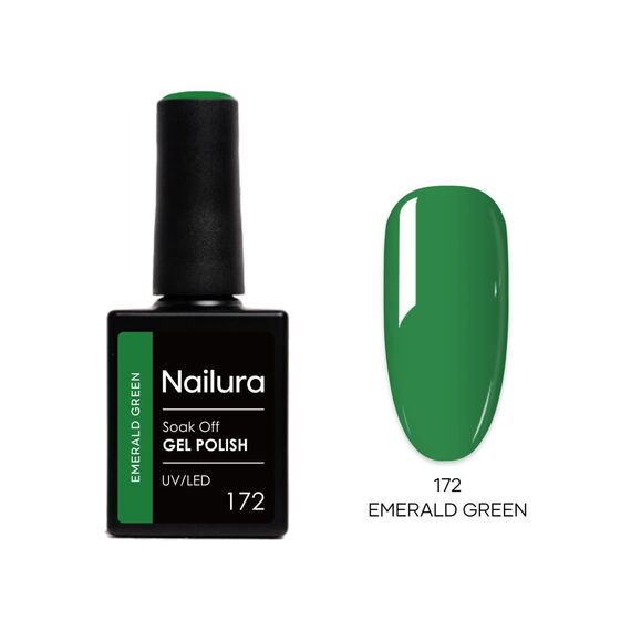 Nailura - Gel Polish 172 - Emerald Green - 10 ml / Beauty Nails Makeup