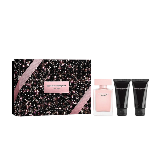 Narciso Rodriguez - Gift Set - For her EdP 50 ml + Body lotion 50 ml + Shower gel 50 ml / Beauty Gift Set Woman Care