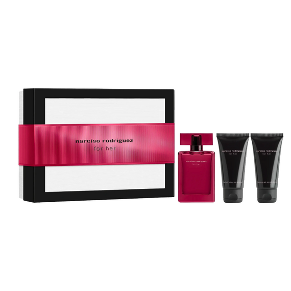Narciso Rodriguez - Gift Set - For Her EdP Intense 50 ml + Body Lotion 50 ml + Shower Gel 50 ml / Beauty Gift Set Woman Care
