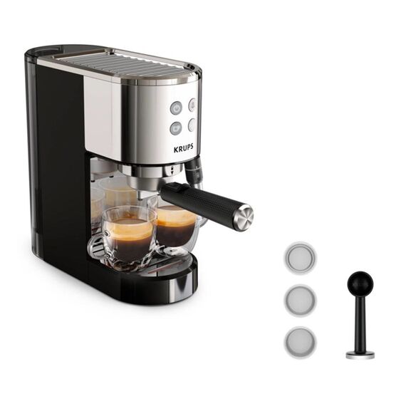 Krups Virtuoso XP444C10 coffee maker Semi-auto Espresso machine 1 L Καφετιέρες Συσκευές