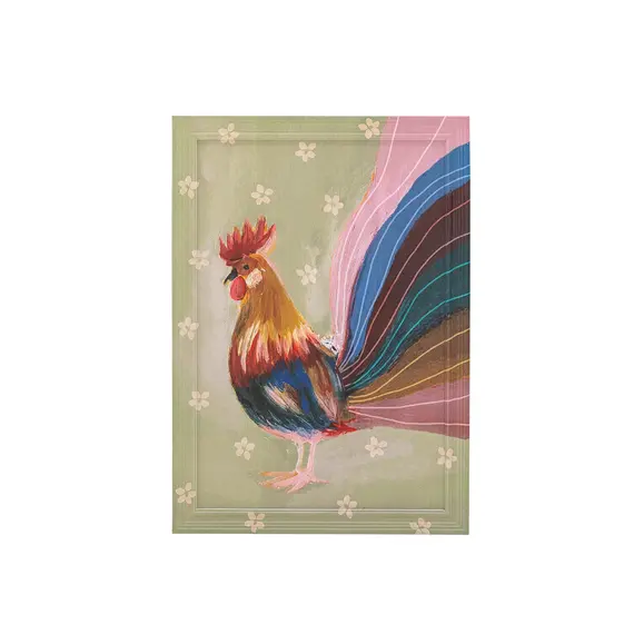 Bloomingville - Hanaia Illustration w/ Frame - Green - Firwood / Home and Kitchen Διακόσμηση Σπίτι & Κουζίνα
