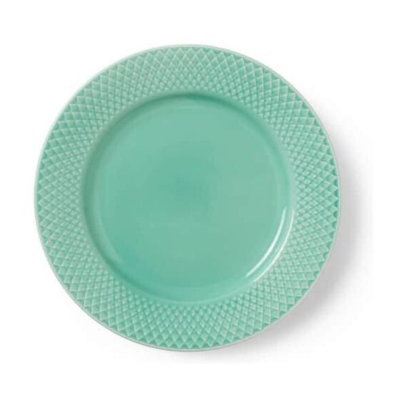 Lyngby Porcelæn - Rhombe Color Lunch Plate 21 cm - Aqua / Home and Kitchen Kitchen Home & Kitchen