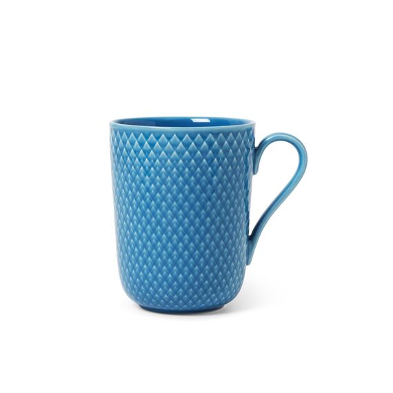 Lyngby Porcelæn - Rhombe Color Mug With Handle 33 cl - Blue / Home and Kitchen Κουζίνα Σπίτι & Κουζίνα