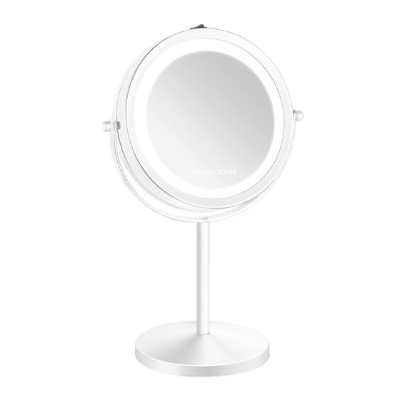 Gillian Jones - Table mirror with LED light & x10 magnification - White - 17.5 cm diameter, 32 cm height / Beauty Αξεσουάρ & Εργαλεία Μακιγιάζ