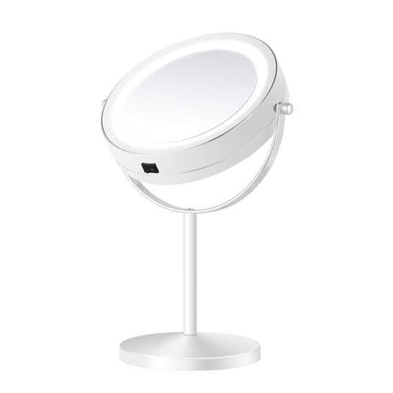 Gillian Jones - Table mirror with LED light & x10 magnification - White - 17.5 cm diameter, 32 cm height / Beauty Αξεσουάρ & Εργαλεία Μακιγιάζ