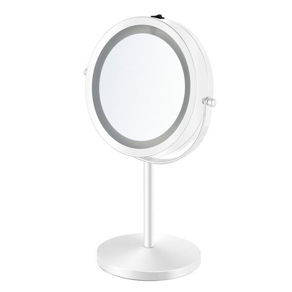 Gillian Jones - Table mirror with LED light & x10 magnification - White - 17.5 cm diameter, 32 cm height / Beauty Αξεσουάρ & Εργαλεία Μακιγιάζ
