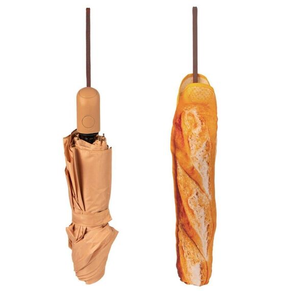Kikkerland - Baguette Umbrella - Tan - 5.75 cm x 30.5 cm closed, 34 x 18.5 x 17 cm opened / Luggage and Travel Gear Uncategorized (Luggages & Bags) Lugagges & Bags