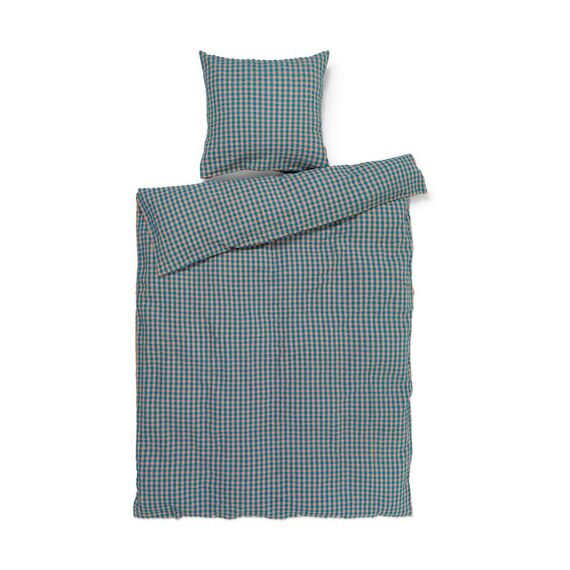 Juna - Bæk&Bølge Bed Linen 140x200 cm - Blue & Okker / Home and Kitchen Κλινοσκεπάσματα Σπίτι & Κουζίνα