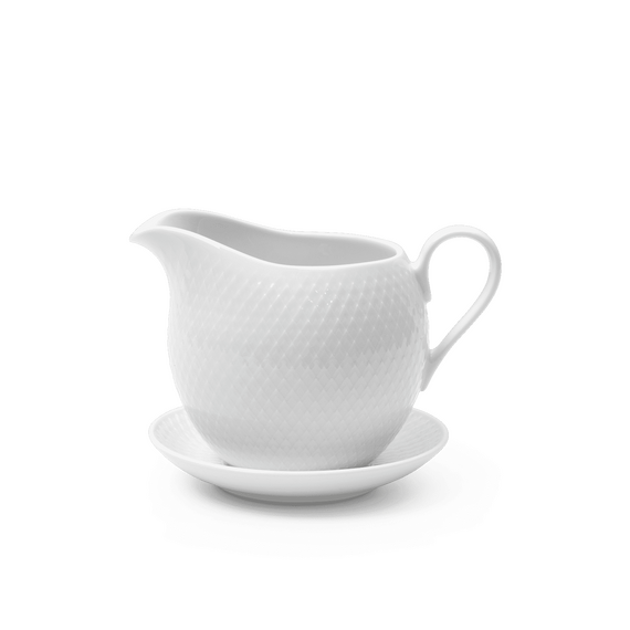 Lyngby Porcelæn - Rhombe White Sauce Boat 67 cl / Home and Kitchen Kitchen Home & Kitchen