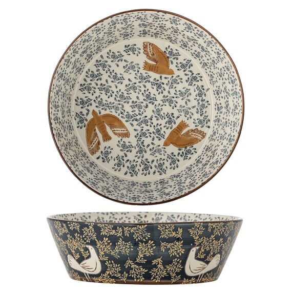 Bloomingville - Hezha Bowl - Blue / Home and Kitchen Διακόσμηση Σπίτι & Κουζίνα