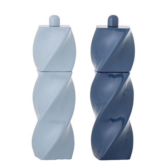 Bloomingville - Riley Salt & Pepper Mill - Blue - Rubberwood / Home and Kitchen Κουζίνα Σπίτι & Κουζίνα
