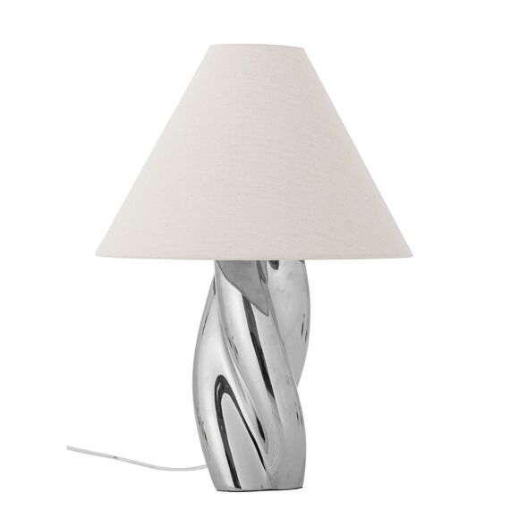 Bloomingville - Silva Table Lamp - Silver - Stoneware / Home and Kitchen Lightning Home & Kitchen