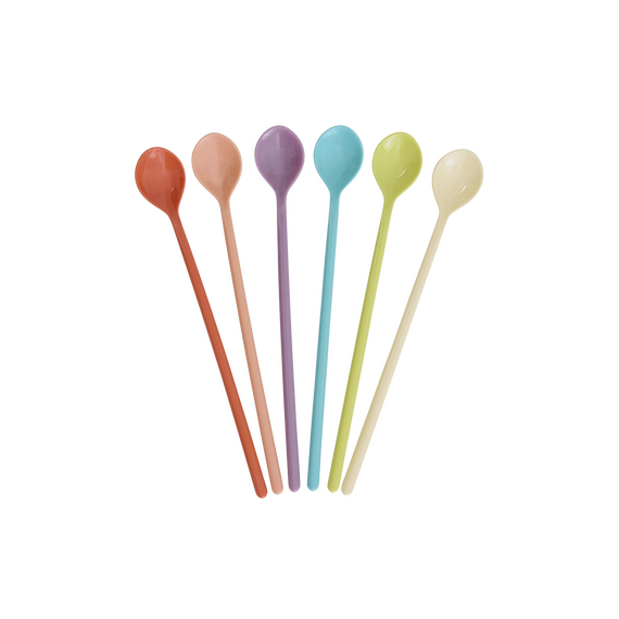 Rice - Melamine Latte Spoons - Glory Days Colors - Set of 6 / Home and Kitchen Kitchen Home & Kitchen