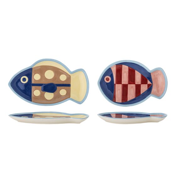 Bloomingville - Willy Plate - Multi - Set Of 2 -Stoneware / Home and Kitchen Kitchen Home & Kitchen