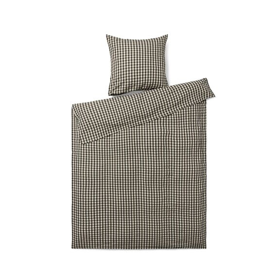 Juna - Bæk&Bølge Bed Linen - Black/Sand - 140x220 cm / Home and Kitchen Bedding Home & Kitchen